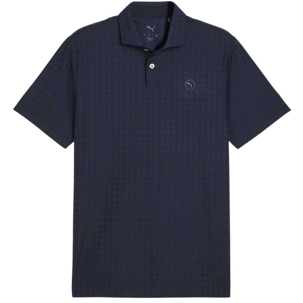 Puma Mens Mattr Houndstooth Performance Polo Shirt / Deep Navy